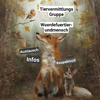Telegram group profile photo for Tiervermittlungsgruppe Chat allgemein (Würde für Tier und Mensch) allgemeiner Austausch
