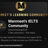 Telegram profile photo for IELTS Preparation by Manmeet