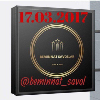 Telegram profile photo for ☆BEMINNAT SAVOLLAR☆