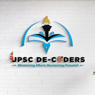 Telegram profile photo for UPSC DE-CODERS ✍ ---