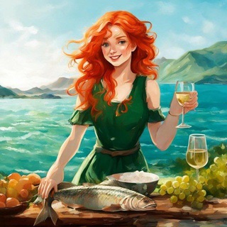 Telegram profile photo for Оля на море/Канал про еду, вино, рестораны и кулинарный гедонизм