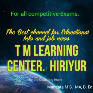 Telegram profile photo for T M Learning centre. HIRIYUR