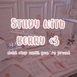 Telegram profile photo for ˗ˏˋ 🌷 study with berry°•༢ | hiatus