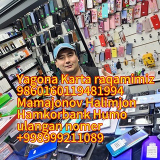 Telegram profile photo for Telefon Bozori Andijon viloyati Shahrihon Tumani Halim Smart 21 do’kon 910610216 va 772950100