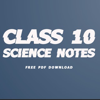 Telegram profile photo for Class 10th science notes