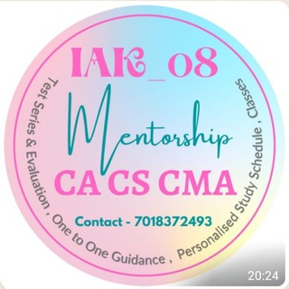 Telegram profile photo for IAK_08 (CA CS CMA Notes)