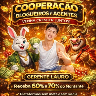 Telegram profile photo for COOPERAÇÃO POR MONTANTE DE 60% Grupo Lauro Slots🎰