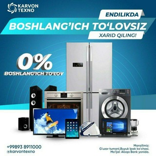 Telegram profile photo for 👍KARVON TEXNO ONLINE 👍 INTERNET MAGAZIN Barcha turdagi texnikalar👍 halol nasiyaga