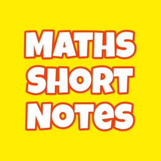Telegram profile photo for Math Short Notes/Tricks