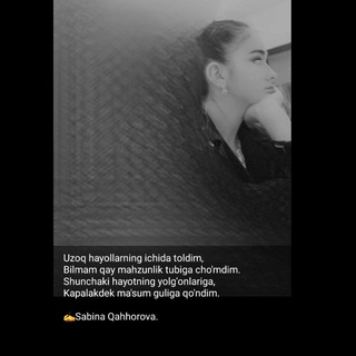Telegram profile photo for SABINA QAHHOROVA