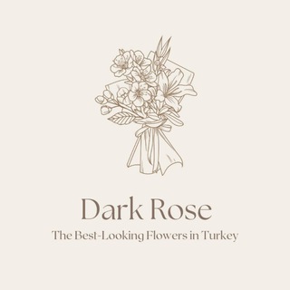 Telegram profile photo for flower shop "Dark Rose"