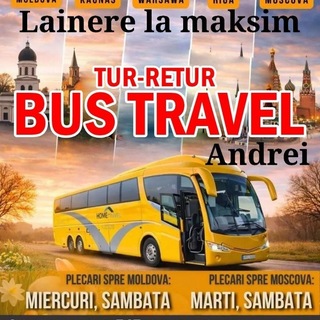 Telegram profile photo for TUR RETUR ПАССАЖИРСКИЕ ПЕРЕВОЗКИ (Молдова-Европа-Россия-Молдова)