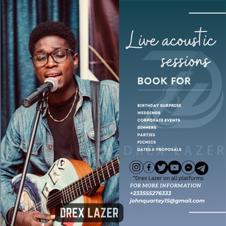 Telegram profile photo for Live Acoustic Sessions with Drex Lazer🎸🎼🎶🎸❤️