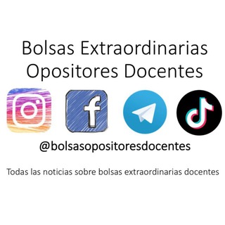 Telegram profile photo for Bolsas Extraordinarias Docentes
