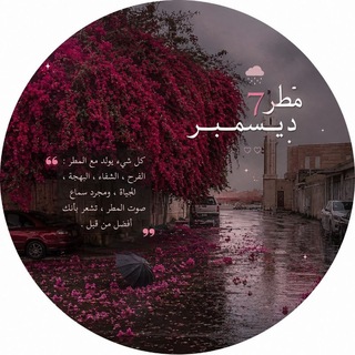 Telegram profile photo for ‹ مَطَــر ٧ دِيْـسَمْـبَـر 🌧›