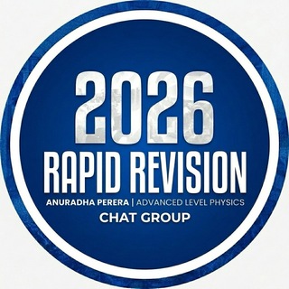 Telegram profile photo for 2026 RAPID REVISION GROUP | ANURADHA PERERA