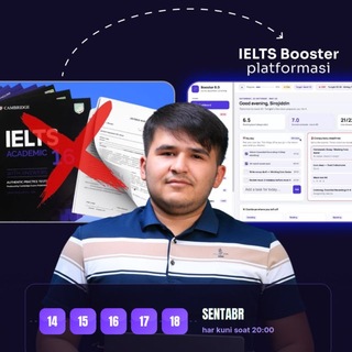 Telegram profile photo for 14-15-16-17-18-sentabr | CDI IELTS da 8+ olish