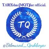 Telegram profile photo for TARIXdan (MQT) Mavzulashtirilgan quiz testlar: Official.