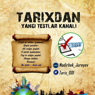 Telegram profile photo for TARIXDAN YANGI TESTLAR