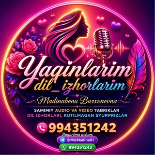 Telegram profile photo for OTA ONAMGA TABRIKNOMA Yaqinlarimga_dil_izhorlarim_loyihasi