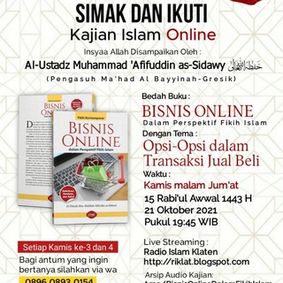 Telegram profile photo for Audio - Bedah Buku BISNIS ONLINE, dalam Perspektif Fikih Islam