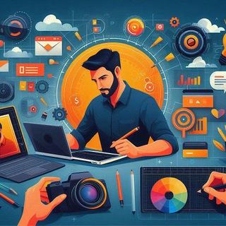 Telegram profile photo for جرافكس | تصميم | المونتاج Graphics | Design | Montage