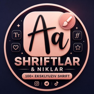 Telegram profile photo for Shriftlar & Niklar Yasash