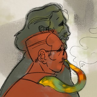 Telegram profile photo for Disco Elysium sketch zine
