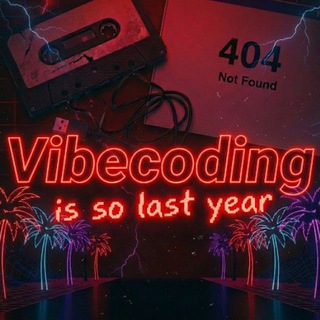 Telegram profile photo for Vibecoding is so last year