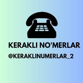 Telegram profile photo for KERAKLI NO'MERLAR
