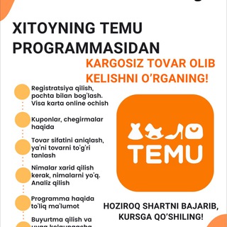 Telegram profile photo for Temu haqida ma’lumot