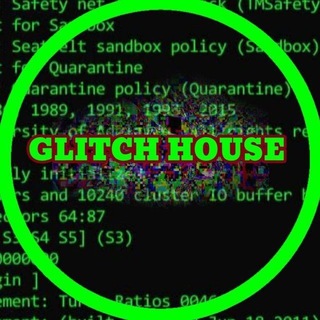 Telegram profile photo for GLITCH HOUSE♻️