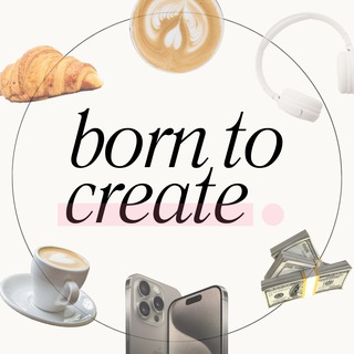 Telegram profile photo for born to create • контент & блог