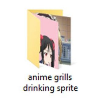 Telegram profile photo for Anime Grills Drinking Sprite