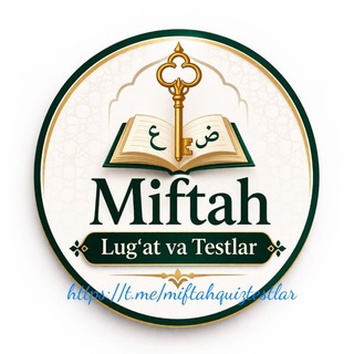Telegram profile photo for Miftah Lug‘at va Testlar📊