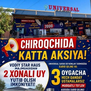Telegram group profile photo for UNIVERSAL KREDIT SAVDO CHIROQCHI FILLIAL