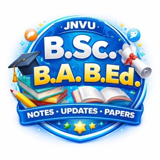 Telegram profile photo for JNVU B.Sc. B.Ed./B.A. B.Ed. Contents📚