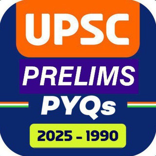 Telegram profile photo for UPSC Prelims PYQs Practice 🏆
