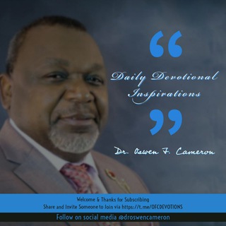 Telegram profile photo for Devotions with Dr. Oswen Cameron 🙏🏾