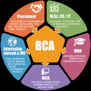 Telegram profile photo for BCA Bachelor of computer application.