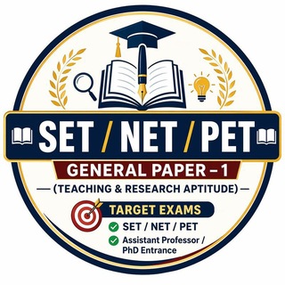 Telegram profile photo for SET,NET AND PET PhD All Information