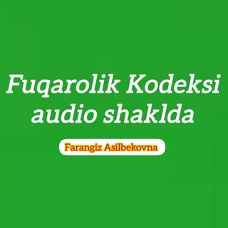 Telegram profile photo for Fuqarolik kodeksi audio shaklda