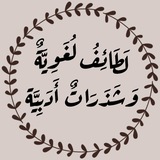 Telegram profile photo for لَطَائِفُ لُغَوِيَّة وَشَذَرَاتٌ أَدَبِيَّة