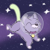 Telegram profile photo for spacey talking cat ( • ̀ω•́ )✨