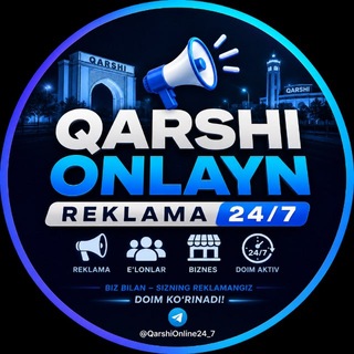 Telegram profile photo for Qarshi Onlayn Reklama