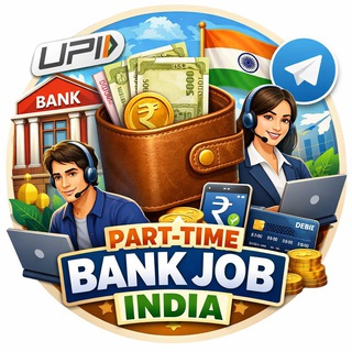 Telegram group profile photo for Upi work wallet job part time bank job india payment