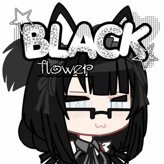 Telegram profile photo for black flower| gacha mod|🎼