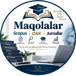 Telegram profile photo for Maqolalar | Scopus | OAK | Jurnallar
