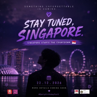 Telegram profile photo for EARLY VIRTHDAY FOR V! (Singapore Starts The Countdown)