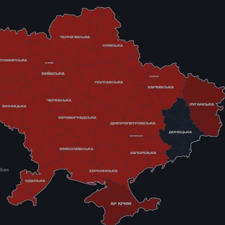 Telegram profile photo for Air alarm map ‼️ Fact Radar ‼️ Бос Мовить